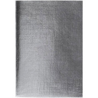 Тетрадь А4 клетка 48 листов бумвинил скоба (Hatber) Metallic Серебро арт.48Т4бвB3