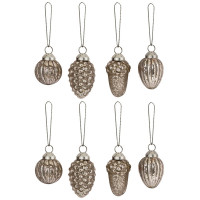 Украшение на ёлку стекло 17см "Ассорти" 08шт/наб. арт.92617