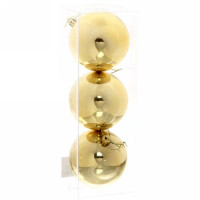 Набор шаров 08см 03шт/наб. "Глянец" цв.золото арт.183-920