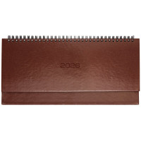 Планинг 2026 к/з Attomex "Visa" коричневый, 64л евроспираль арт.2239659