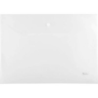 Папка-конверт на кнопке А4(235*325) 180мкм Hatber б/цв арт.AKk4_00000