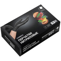 Перчатки нитриловые  черные р-р XL 100 шт/уп (Ст.1/10) арт.SEMPB4