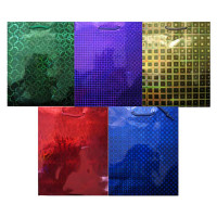 Пакет подароч. бумаж. 26*33*13см "Голография" цв.асс арт.301/305 LG