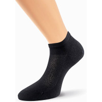 Носки детские укороченные для мальчика артикул С146 р.24 80% хлопок, 18% полиамид, 2% эластан цвет черный (Clever)