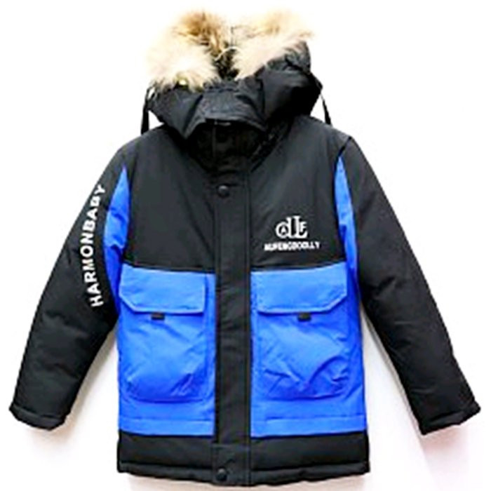 яяяКуртка зимняя для мальчика (Harmony Baby) арт.scs-21-6-3 цвет черный