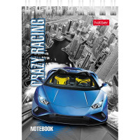 Блокнот А7 мягкая обложка на гребне 40 листов (Hatber) Автопанорама клетка арт 40Б7В1гр