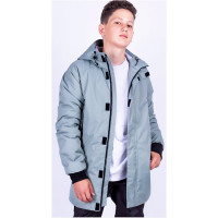 Парка осенняя для мальчика (OVAS) арт.ДИСКОРТ размерный ряд 34/134-40/158 цвет дымчатый ментол