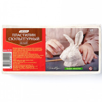 Пластилин скульптурный 500 грамм (GLOBUS) белый мягкий арт ПЛС-07М