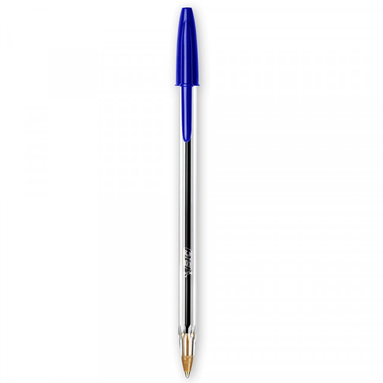 Ручка шариковая Bic Cristal прозрачный корпус, синяя 1,0мм арт.847898 (Ст.12)