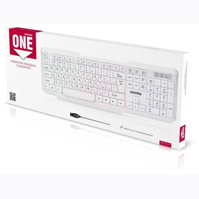 Клавиатура проводная SmartBue ONE 333 белый
