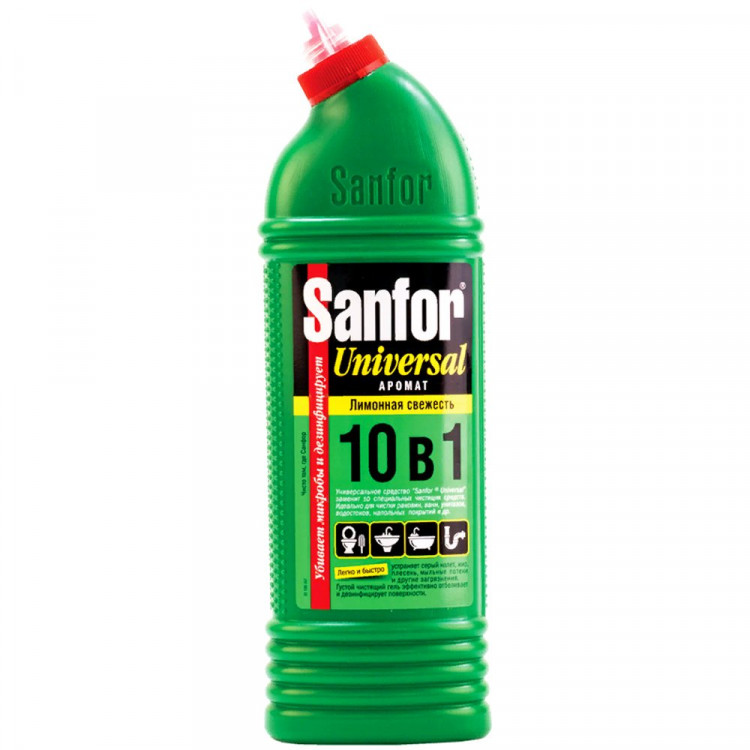 Чистящее средство для сантехники Sanfor 1000г Universal, лимонная свежесть арт.8894 (Ст.10)
