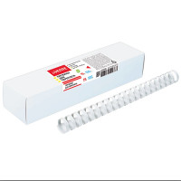 Пружины пластиковые 19мм 1уп/100шт (до 150листов) белые deVENTE арт.4125701