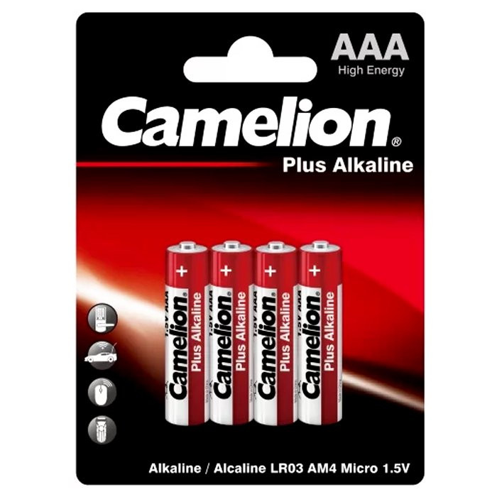 Батарейки Camelion LR03 (ААА) алкалиновые BL4 (цена за упаковку) (Ст.48)