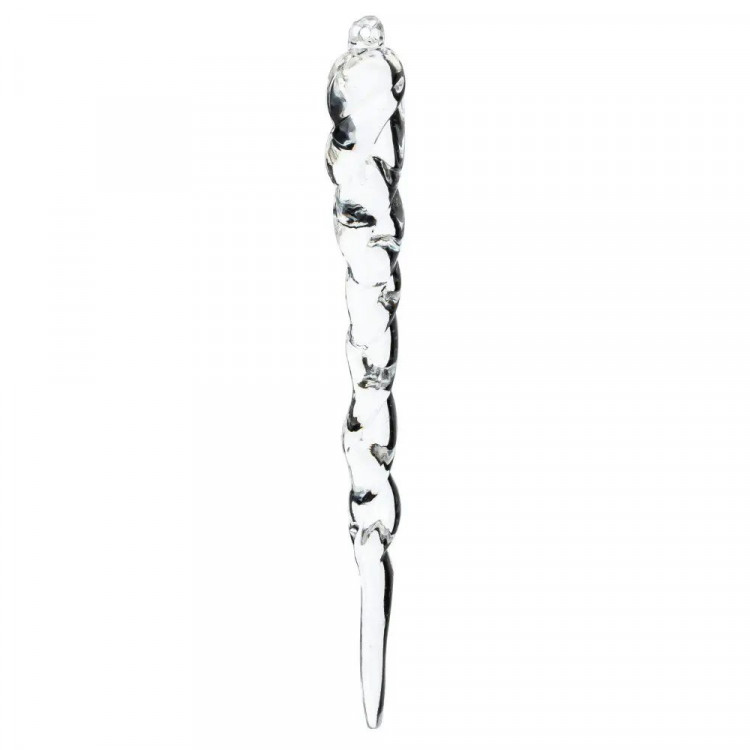 Украшение декор.подвеска "Сосулька прозрачная" 12,5см арт.794216