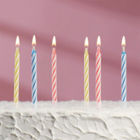 Свечи д/торта 10шт/наб. "Спираль" незадуваемые арт.1670217