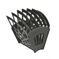 Лоток-веер для бумаг вертикально-горизонтальный  6 отделений черный СТАММ арт.ЛТ418