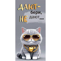 Открытка-конверт "Дают-бери, не дают-отбери!"  арт.10000413