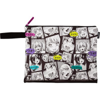 Папка школьная для тетрадей А4 на молнии кожзам (deVENTE) Anime Comix с ручкой арт.8053403