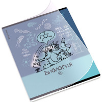 Тетрадь предметная 48 листов (ErichKrause) Котоформулы Биология пластиковая обложка арт.59510