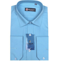 Сорочка подростковая приталенная длинный рукав размерный ряд 36/158-164(XXS)-41/176-182(XL) цвет бирюза Brostem арт.4731AX**