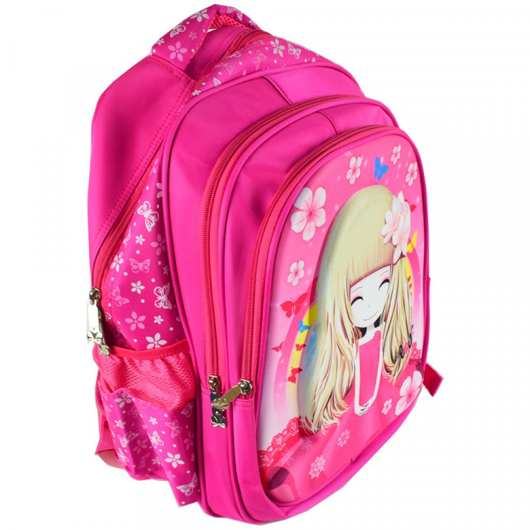 Ранец для девочки школьный (LIUZHIJIAO) розовый 42х32х18см арт  CC110_2152M-2