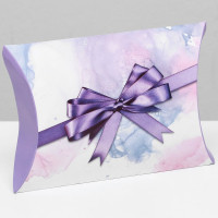Коробка подароч. 19*14*4см "Фиолетовый бант" арт.9545920