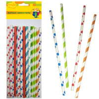 Трубочки для коктейля ассорти 20шт/наб. арт.6030148