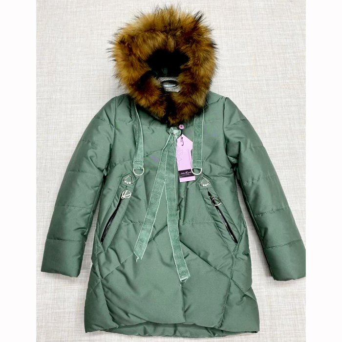 Куртка зимняя для девочки (MULTIBREND) арт.nzk-A6921-1 цвет зеленый
