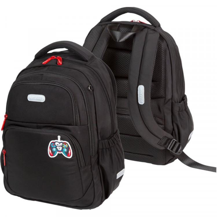 Рюкзак для мальчиков deVENTE Зум. Игровой монстр (Zoom. Game Monster) 38х30х19см черный арт.7033629