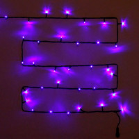Гирлянда электрическая уличная точечная 07м 80LED цвет синий (темный провод) 8режимов артемный 183-129