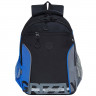Рюкзак для мальчика (Grizzly) арт.RB-259-1/2m черный-синий-серый 27х40х16см