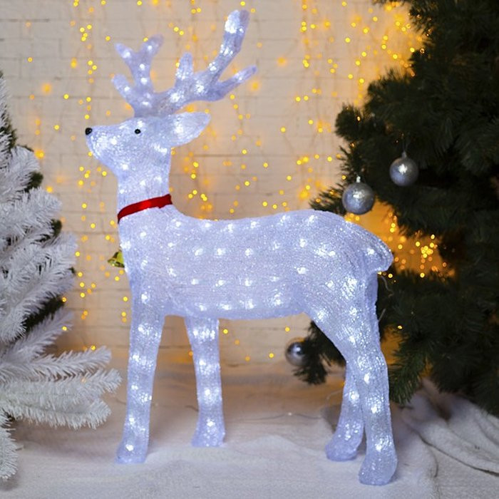 Фигура электрическая "Олень голова влево" 60*76см 120LED 8режимов акрил арт.3613097