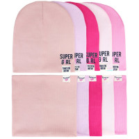 Комплект демисезонная для девочки (Полярик) арт.CT-02-78 размер 52-54 (шапка+снуд) цвет в ассортименте