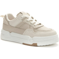 Кеды для девочки (CROSBY) светло-бежевый верх- искусственная  кожа подкладка-текстиль размерный ряд 35-39 арт.247273/02-02