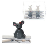 Украшение декор.прищепка "Мыши" 02см 08шт/наб. арт.741554