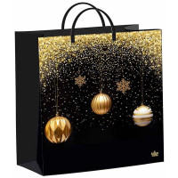 Пакет ПВДс пластиковыми ручками 30*30+10см НГ Магия золота