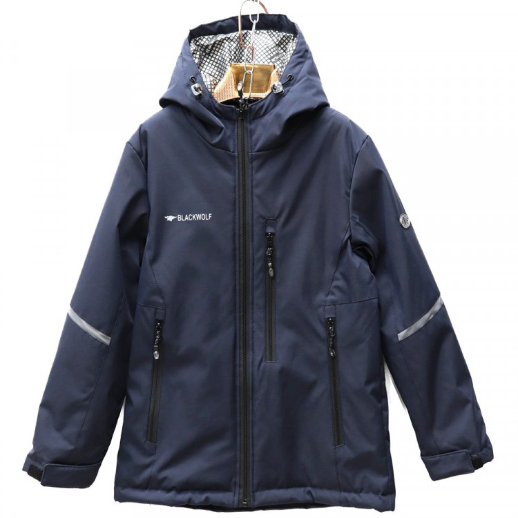 Куртка осенняя для мальчика (BWF) арт.jxx-22-58-3 размерный ряд 38/146-48/176 цвет синий