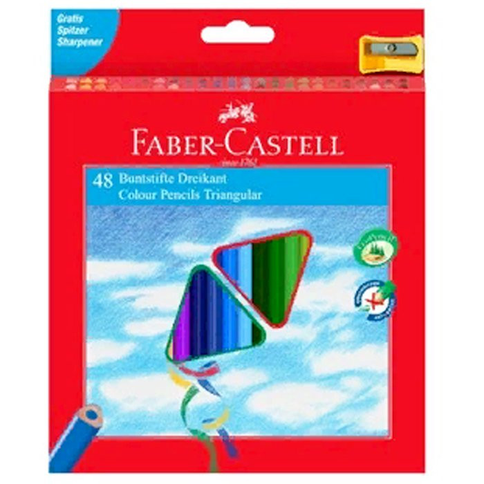 Набор карандашей цветных (Faber-Castell) 48 цветов трехгранные БРАК УПАКОВКИ арт.120548