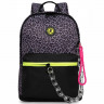 Рюкзак для девочек Grizzly арт.RXL-623-2/1 черный - серый 26х38х12 см