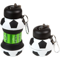 Бутылка 550мл deVENTE складная черно-белая футбольный мяч арт.8090482