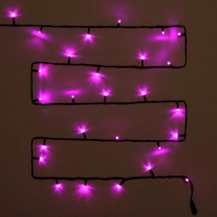 Гирлянда электрическая уличная точечная 07м 80LED цвет розовый (темный провод) 8режимов артемный 183-156