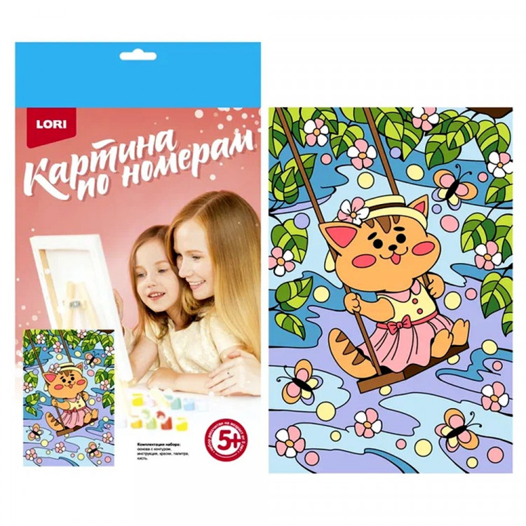 Набор для творчества Картина по номерам 20х28,5 см для малышей Весенние мечты (LORI) арт.Ркн-096