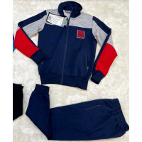 Костюм спортивный для мальчика арт.Т-0230 размер 30/116-42/158 трикотажный цвет синий/красный