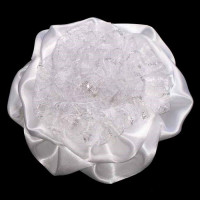 Бант для волос белый 15см