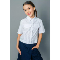 Блузка для девочки (Делорас) короткий рукав цвет белый арт.C64170S