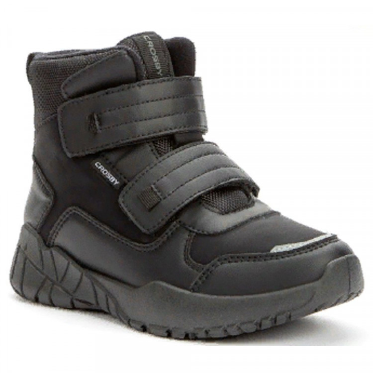 Ботинки для мальчика (CROSBY) черные верх-искусственная кожа подкладка - байка артикул 228128/01-01