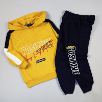 Костюм для мальчика (MC Juniors) артикул 52299 размерный ряд 26/98-30/116 (толстовка+брюки) цвет горчичный