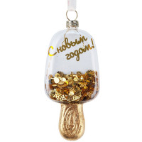 Украшение декоративное "Мороженое" 10см цв.золото арт.93355