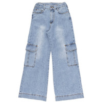 Джинсы для девочки артикул DMB 0200 размерный ряд 34/134-44/164 цвет голубой