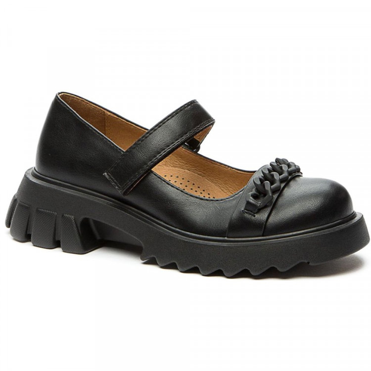 Туфли для девочки (BETSY) черные верх-искусственная кожа подкладка-натуральная кожа артикул 938312/04-01
